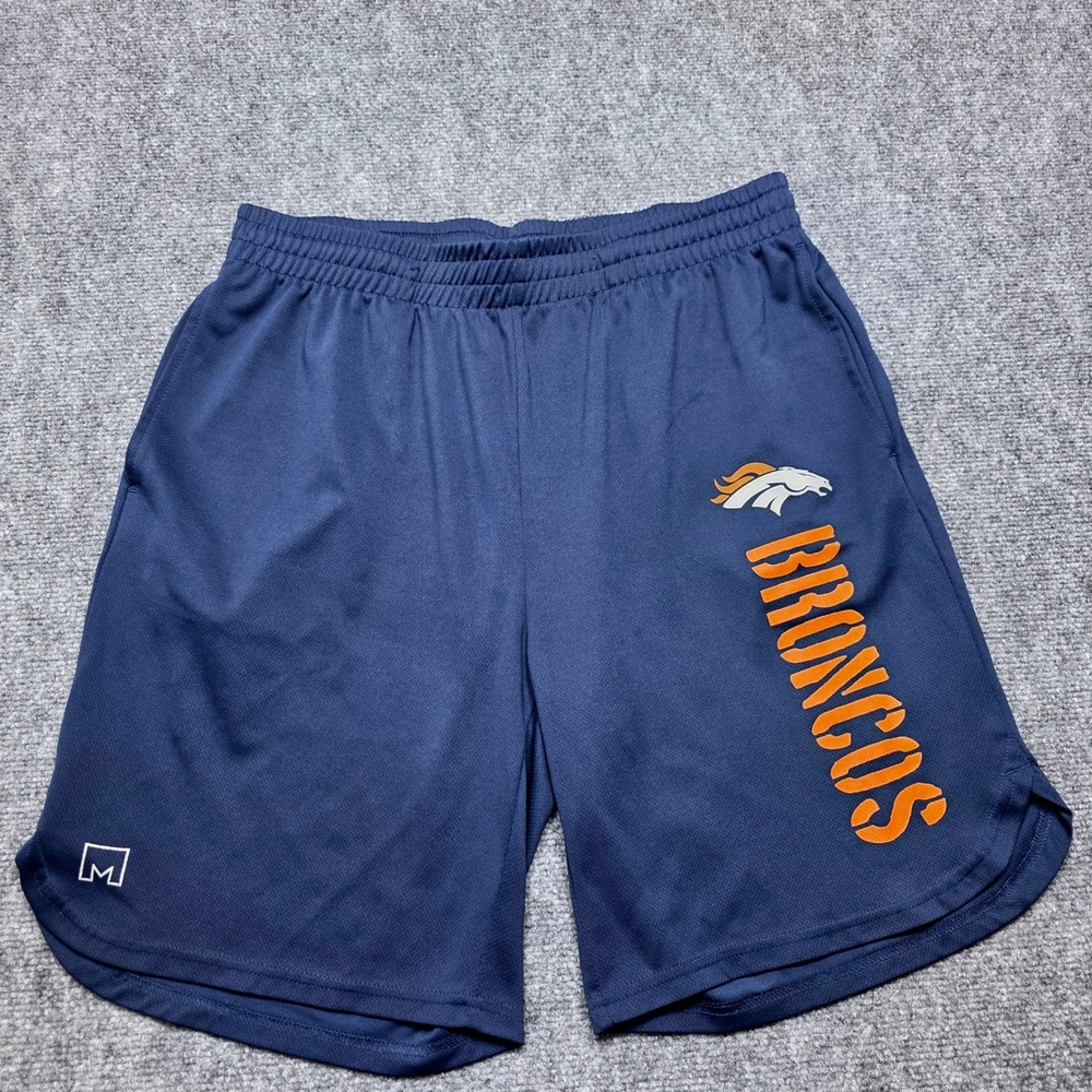 MSX Denver Broncos Men's Size Large Navy Blue Athletic Shorts NFL‎ Active Wear